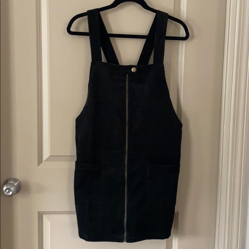 Corduroy mini dress.